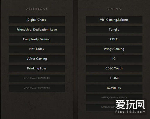 TI6国际邀请赛仅6支队伍 中国战队LGD和NB受邀